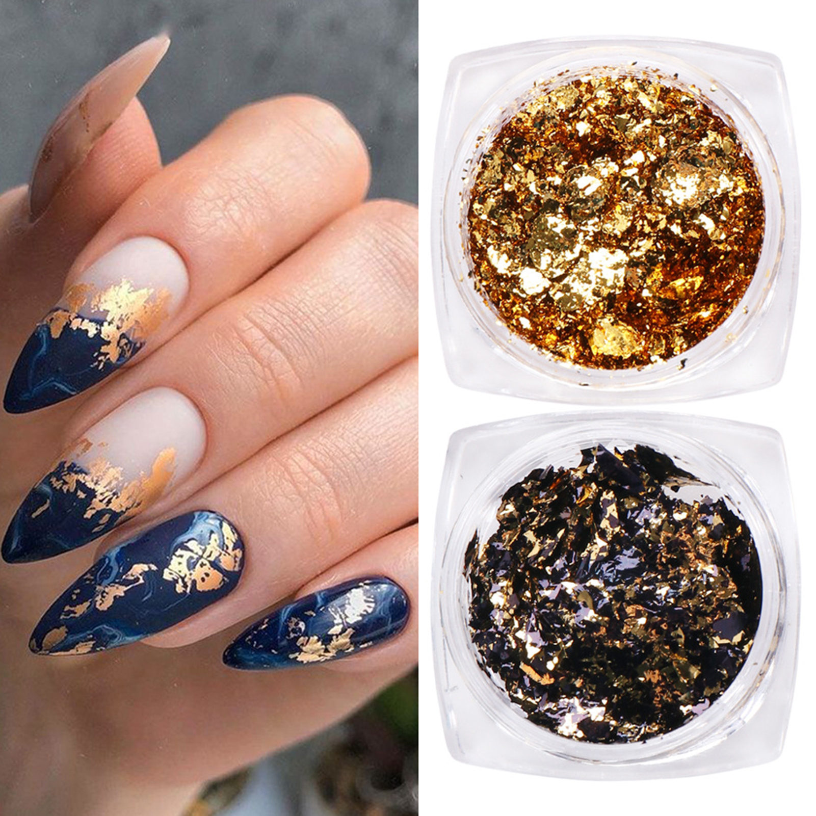 Mairbeon Women Ultra-thin Manicure Decor DIY Gold Silver Foil Nail Art  Stickers for Party 